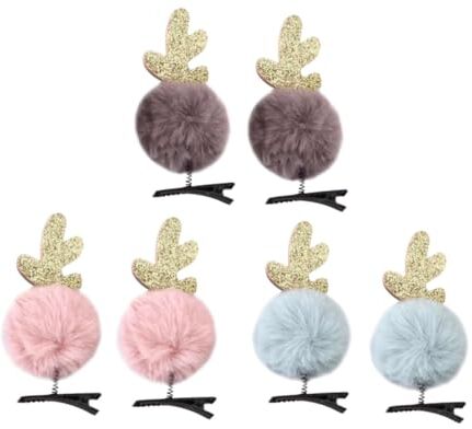 TOYANDONA 1 Paio mollette alla moda cappello da festa di Natale fermacapelli molletta fermagli per per ragazze fermagli per decorativi animale tornante copricapo bambino