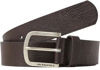 Jack & Jones Jacharry Belt Noos Cintura, Marrone (Dark Brown), 95 Uomo