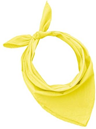 JOPHY & CO. Bandane 100% cotone per Donna Uomo Bambini Unisex con motivo paisley pattern, fazzoletto copricapo sciarpa per capelli/collo/polso/testa COD. (Bamboo Giallo)