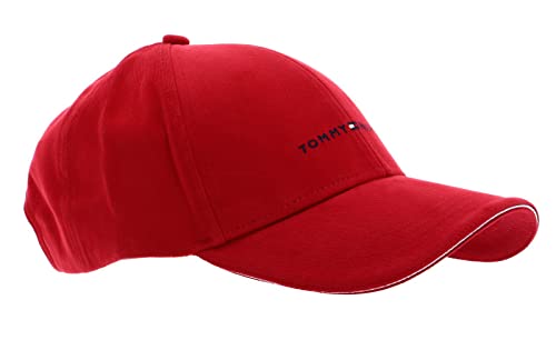 Tommy Hilfiger Cappellino Uomo TH Corporate Cappellino da Baseball, Rosso (Primary Red), Taglia Unica