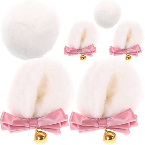 LALAFINA 2 Set Orso Fermaglio Per Orso Mollette Per Fermagli Per Con Orecchie Di Animali Copricapo Bambino Fermaglio Per Kawaii Cartone Animato Tessuto Fatto a Mano Mancare