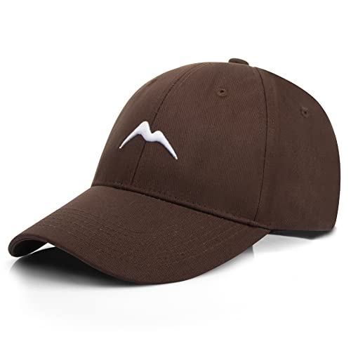 Momoshe Berretto Uomo Cappellino Donna Cappello Cotone Brown Regolabile Baseball cap Capello con Visiera Estivo Estivi