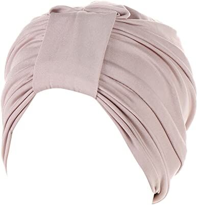 Yinguo Cappello di stoccaggio per cappellini da baseball da parete da donna nodo alla moda pieghettato turbante cappello copricapo cappello da sonno (B-kaki, taglia unica)