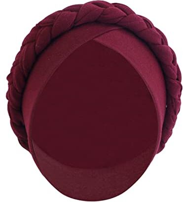 Generico Abbigliamento Yoga Donne Cancro Sciarpa Cappello Cap Sciarpa Turbante Wrap Turbante Cappelli Copricapi Cerchietto Rosso Velluto (Wine, One Size)