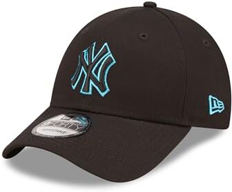 New Era Berretto da Baseball MLB York Yankees Nero Neon Cappellino Baseball Cappello Logo NY Strapback 9Forty