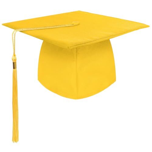 BOOSHMall Laurea Cappello Unisex, Tocco Laurea, Bachelor Hat, Berretto da Laureato Universitario Regolabile, Oro