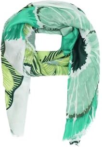 QUEEN HELENA Sciarpa Leggera Fantasia Foulard Morbido Colorato Casual Donna SC024-3 (Verde)