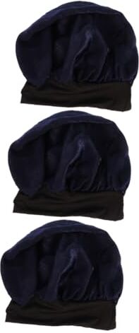 Housoutil 3 Pz berretto da notte in seta cuffia in raso cuffia da notte in raso le signore cappello permanente da donna cappello da donna che dorme di notte cappello di bellezza Mancare