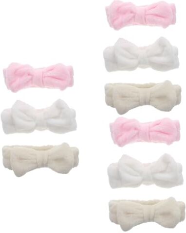 minkissy 9 Pz Per Per La Testa Avvolgente Per Il Trucco Bandane Per Le Donne Fasce Per Per Da Donna Mancare Cosmetico Set Di Vello Di Corallo