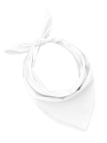 JOPHY & CO. Bandane 100% cotone per Donna Uomo Bambini Unisex con motivo paisley pattern, fazzoletto copricapo sciarpa per capelli/collo/polso/testa COD. (Bamboo Bianco)