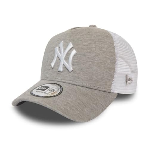 New Era New York Yankees MLB Jersey Essential Grigio Chiaro Bianco A-Frame Berretto da Camionista Regolabile