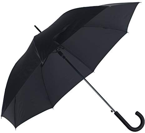 Samsonite Rain Pro Stick Umbrella Auto Open Ombrello Classico, 87 centimeters, Nero (Black)