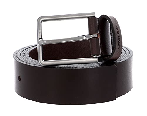 Calvin Klein Cintura Uomo 3.5 cm Essential Belt Cintura in Pelle, Marrone (Dark Brown), 110 cm