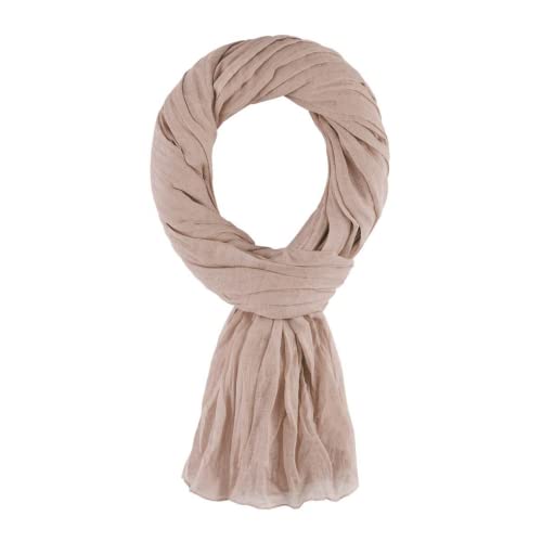 ALLEE DU FOULARD Sciarpa Scialle 100% cotone 110x200 cm – Marrone Sabbia Più di 40 colori Per uomo e donna. Sciarpa per tutte le stagioni