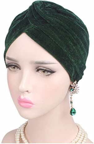 GERRIT Fascia Per Capelli Le donne in velluto cappello turbante cappello musulmano hijab cappucci femminile morbido bandana fascia hijabs testa wrap accessori for capelli Fascia Per Capelli Donna (Color : 4