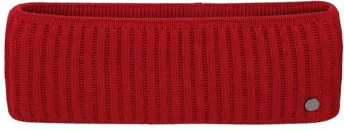 LIERYS Fascia copriorecchie Ferri di  per Lui e per Lei (larghezza: 8,5 cm) Made in Germany In maglia a coste con lana vergine Fascia per capelli autunno/inverno rosso scuro Taglia unica