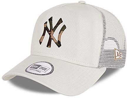 New Era York Yankees cap Trucker Kappe Camouflage Infill Basecap MLB Baseball Beige One-Size