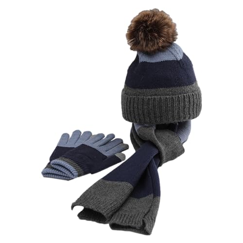 bellv Set guanti sciarpa cappello invernale   Guanti invernali accoglienti,Set di sciarpe e guanti con cappello a cuffia, guanti caldi, sciarpa invernale, cappello invernale per l'inverno, ragazze per