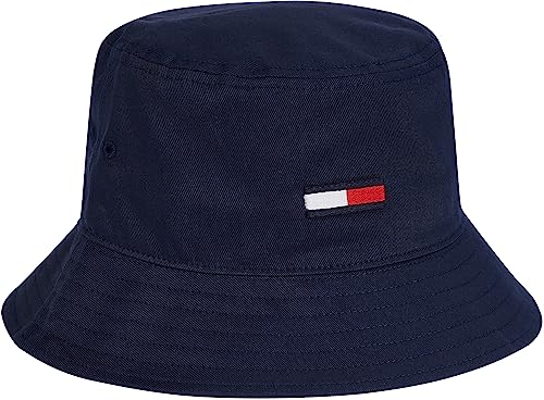 Tommy Jeans Tommy Hilfiger Cappello da Pescatore Uomo TJM Flag Bucket Hat, Blu (Twilight Navy), Taglia Unica