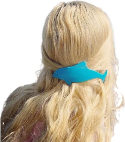 Kaohxzklcn Elegante Blu Delfino Clip di Capelli Dolce Clip Laterale Tornante Donne Strumento Per Capelli Laterali InsStyle Adolescenti Copricapo Delfino Animale Molla Clip