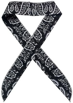 OCCOKO Cool Bandana Cravatta al collo Sciarpa a fascia Sciarpa a collo freddo Sciarpa in di ghiaccio stampata Fascia per attività estive all'aperto Pennello Tinta Parrucchiere (Black, One Size)