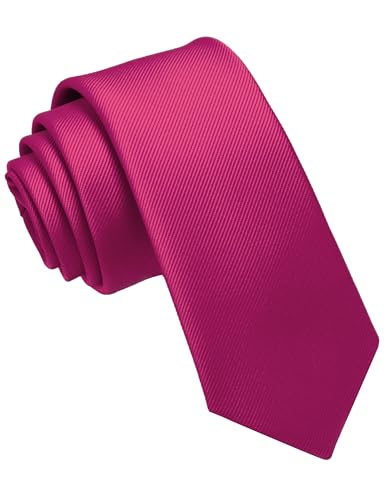 JEMYGINS Cravatta Uomo Multicolore Sottile 6CM rosa caldo