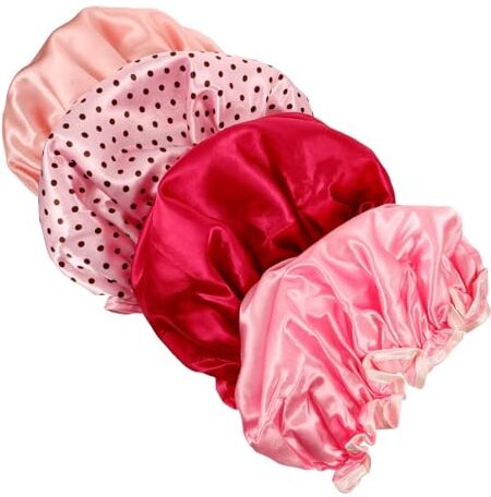 HONMEET 4 Pz Addensare Il Bagno Cappello Donna Cappelli Donna Berretto Notte Per Cappelli e Berretti Donna Cuffia Bagno Elastica Di Grandi Dimensioni Bambino