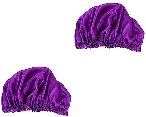 Didiseaon 2 Pz Berretto da Notte in Raso Silk cap for Sleep Cuffia Doccia Elastico Accessori per Cappello di Seta Berretto per da Donna per 100% Poliestere