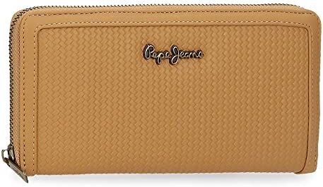 Pepe Jeans Lena Portafoglio con porta carte marrone 19,5 x 10 x 2 cm finta pelle, marrone, Billetero con tarjetero, Portafoglio con porta carte di credito