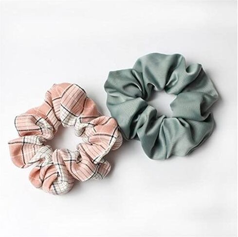 GERRIT Cerchietto Per Capelli Donna 2pcs / lot strisce e punti elaschi scruties hairband capelli corda cravatta moda stipe for le donne ragazze Fascia Per Capelli (Color : N color)