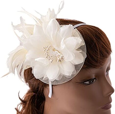 SANRLO Fermagli per capelli, fasce per capelli, accessori per capelli da donna, elegante cappello fascinator cappello pillbox per donne cocktail tea party fascia squisito francese fascinator per