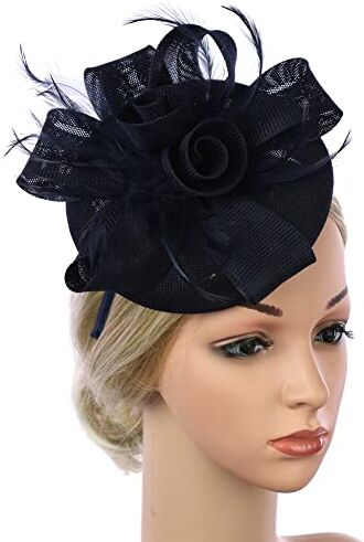 Youllyuu Fiore Fascinator Cappelli Derby Fascia Cappelli Clip Copricapo Da Sposa Copricapo Per Cocktail Tea Party