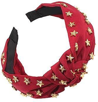 FRCOLOR Da Donna Bandana Rossa Fasce Da Donna a Nodo Da Sposa Per Il Lavaggio Del Viso Annodata Annodato Per Turbante Mancare Gemma