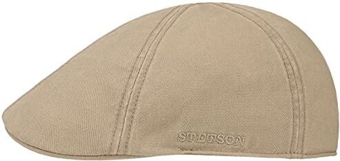 Stetson Coppola Texas Cotton con Filtro UV 40+ Berretto con Visiera in Cotone Berretto in Tinta Unita Primavera/Estate Beige M (56-57 cm)