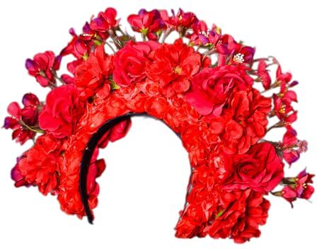 yanwuwa Estate Boemia Rose Corona Spiaggia Floreali Ghirlande Fiore Fascia di Fiori Corone di Nozze Cerchietto Per Le Donne Ragazze Dei Capelli Delle Donne