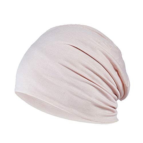 YOFASEN Berretto Slouchy Cappello in Cotone Chemio Cancro Cappuccio per Dormire Cappuccio Turbante Copricapo Elastico Musulmano per Donna Uomo, Beige, Taglia Unica