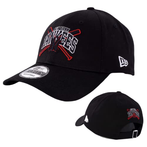 New Era Cappellino da baseball; NFL, MLB, NBA; Yankees Lakers, Bulls Chiefs, Raiders, Dodgers Sox, New York Yankees nero/rosso, Taglia unica