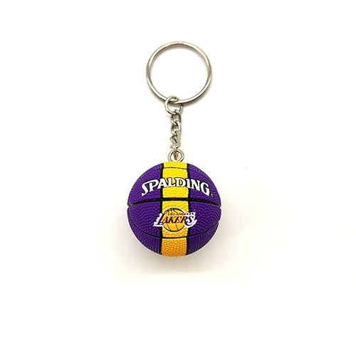 Generic Portachiavi NBA Keychain Collezionabili Varie Attrezzature Palla Sportiva Basket Ciondolo Creativo 3D, Unisex-Adulto, Viola, S