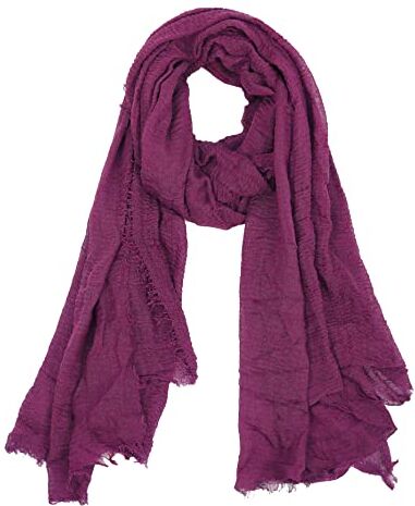 Van Der Rich ® Sciarpa Stropicciata Uomo Donna (54-Bordeaux, TU)