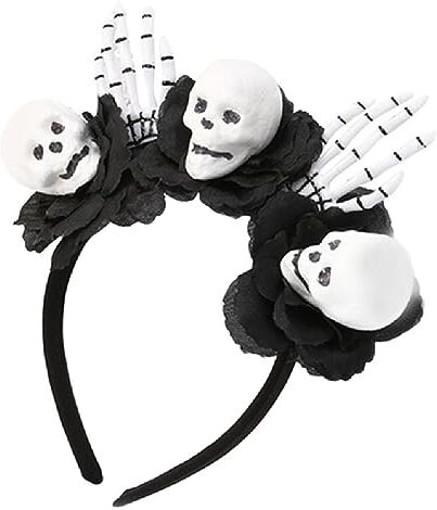 Generic Trendy Halloween Skull Head Fascia Per Capelli Fascia Per Capelli Accessori Per Capelli Alla Per Le Donne Decorazioni Halloween Fascia Gotica