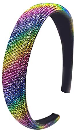 LDadgf 1pc adulto strass cristallo nastro fatto a mano larghezza capelli cerchio perline lucido fascia accessori per capelli scatola di assortimento fermagli per capelli (J, taglia unica)