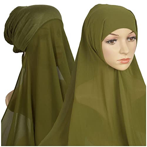 Yinguo Fascia per capelli da donna casual tinta unita multicolore Hijab fasciatura cappello musulmano Hijab ragazzi (B-AG, taglia unica)