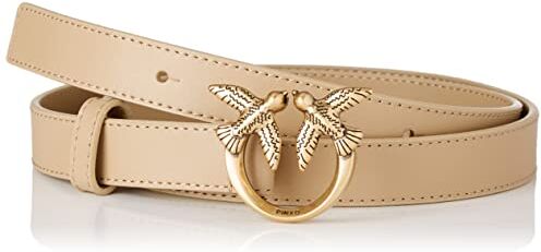 Pinko Love Berry H2 Belt Vitello Set Cintura, Beige (D28q_Beige Safari-Antique Gold), S Donna