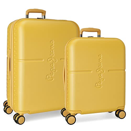 Pepe Jeans Highlight Set di valigie, 48 x 70 x 28 cm, giallo, 48x70x28 cms, Set di valigie