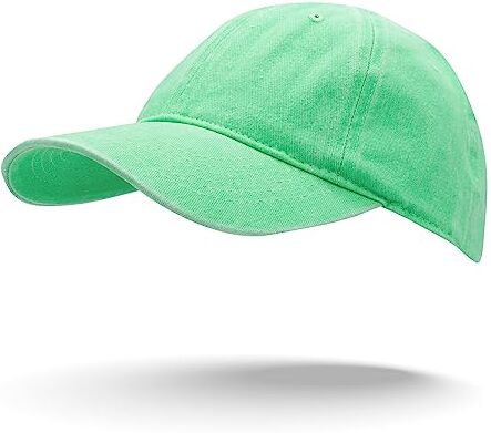 Colours & Beauty Cappello Baseball Unisex Adulto in Cotone Verde Acqua Vintage Regolabile   Cappello con Visiera da Donna   Cappellino Uomo con Visiera   Cappello Estivo   Cappello Casual