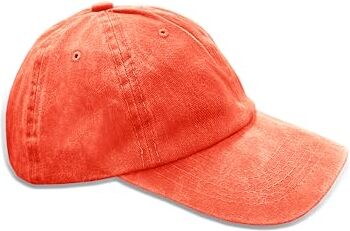 TMK Cappello da Baseball Basket Vintage Invecchiato Unisex cod.2026 (Arancione Vintage, 5)