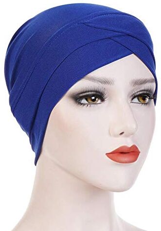 CHUN Turbanti per le donne Elastico Fronte Croce Cappello Morbido Copricapo Copricapo Pieghettato Berretto Berretto Perdita di Capelli Cappello Bandana Berretto Cappello Sonno