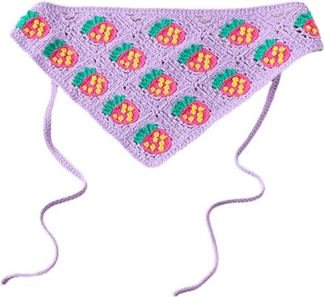 XUZHUWANG Bandane alla fragola turbante bandana bandana turbante sciarpa per le donne versatile turbante avvolgicavo vintage turbante rurale fascia lavorata a maglia per le donne