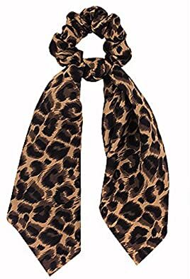 YYUFTTG Sciarpa donna Nuova sciarpa di seta stampata, cravatta for capelli intestinali, nuovo nastro di plaid leopardo, cravatta for capelli coda di cavallo, accessori for capelli, copricapo (Color :