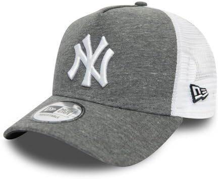 New Era New York Yankees MLB Jersey Essential Grigio Scuro Bianco A-Frame Berretto da Camionista Regolabile